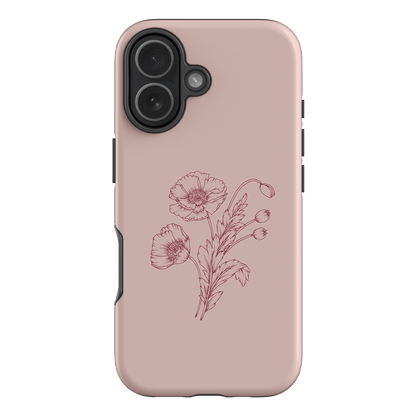 Blush Poppies Printed Phone Cases iPhone 17 / Armoured by Typoflora - The Dairy
