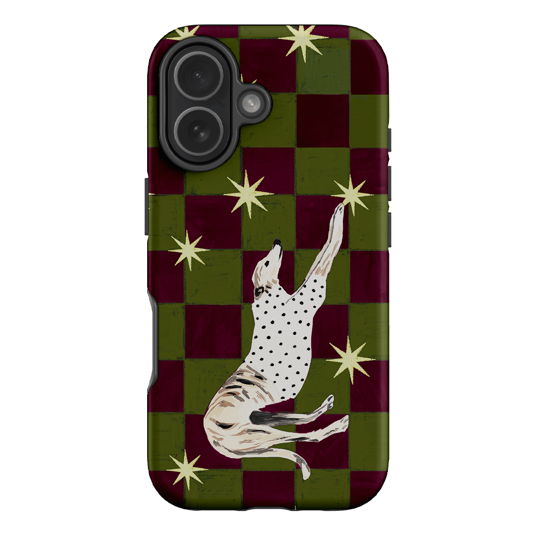 Check Greyhound Green Printed Phone Cases iPhone 17 / Armoured by Lisa Hu - The Dairy
