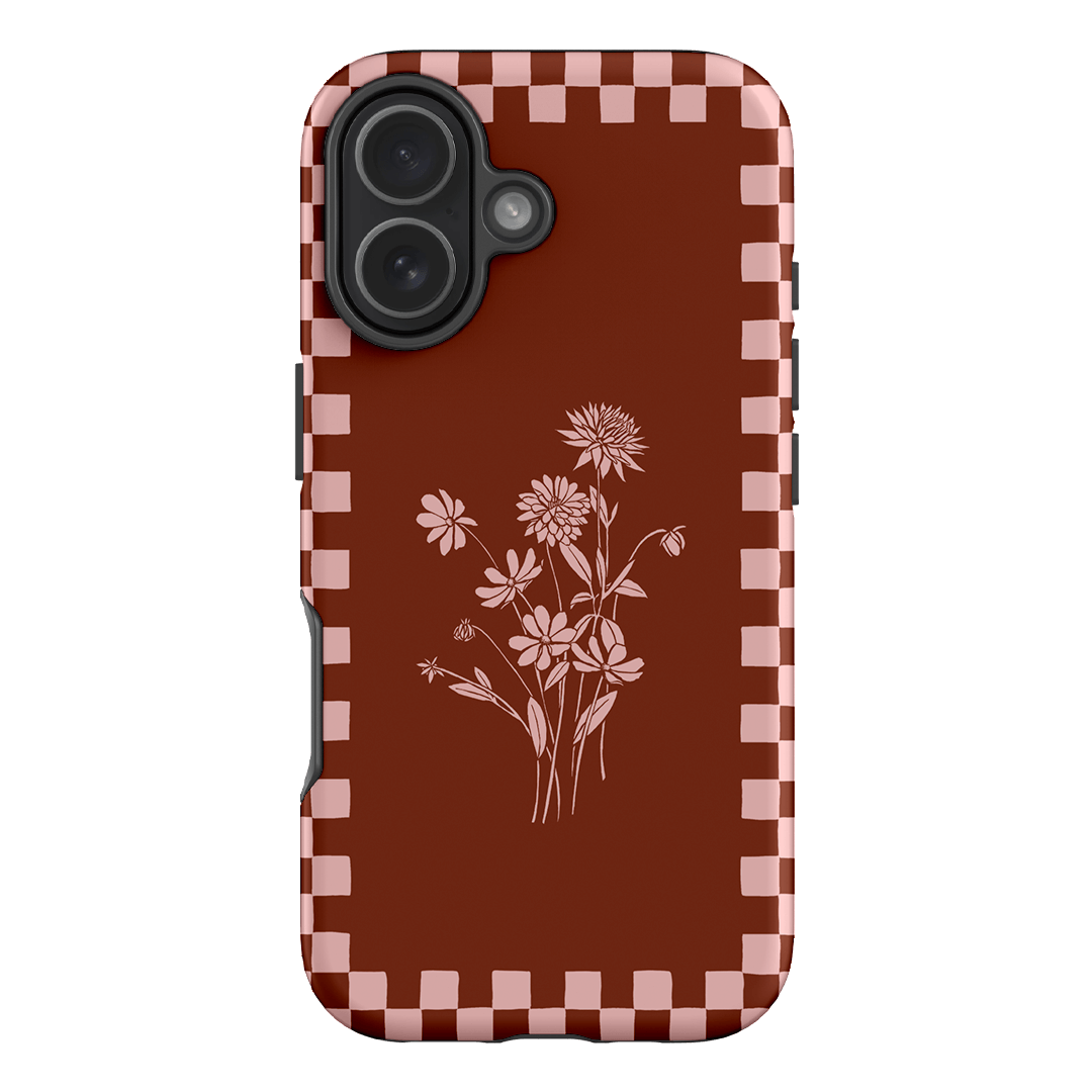 Dahlia Check Printed Phone Cases iPhone 17 / Armoured by Typoflora - The Dairy