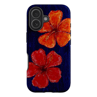 Hibiscus Flower Deep Blue Printed Phone Cases iPhone 17 / Armoured by BG. Studio - The Dairy