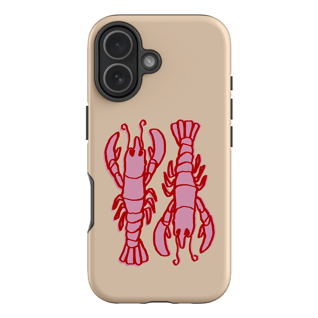 Lobster Love Peach Printed Phone Cases iPhone 17 / Armoured by The Dairy - The Dairy