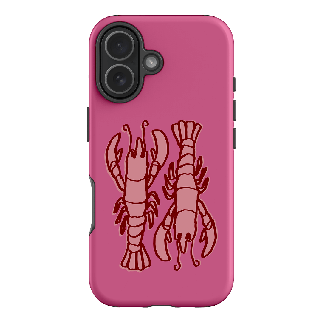 Lobster Love Pink Printed Phone Cases iPhone 17 / Armoured by The Dairy - The Dairy