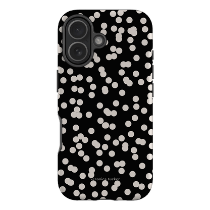 Mini Confetti Noir Printed Phone Cases iPhone 17 / Armoured by Veronica Tucker - The Dairy