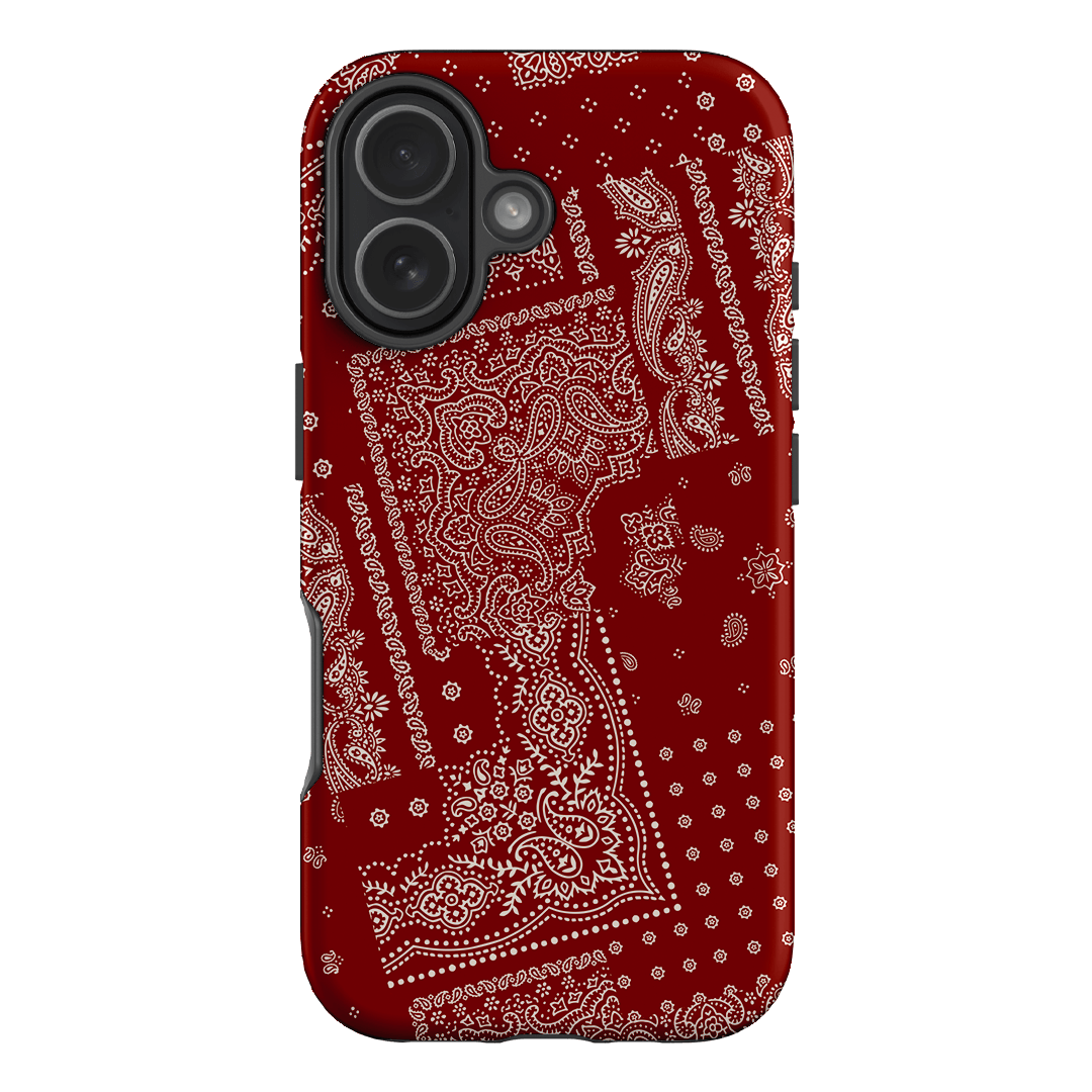 Paisley Crimson Printed Phone Cases iPhone 17 / Armoured by The Dairy - The Dairy