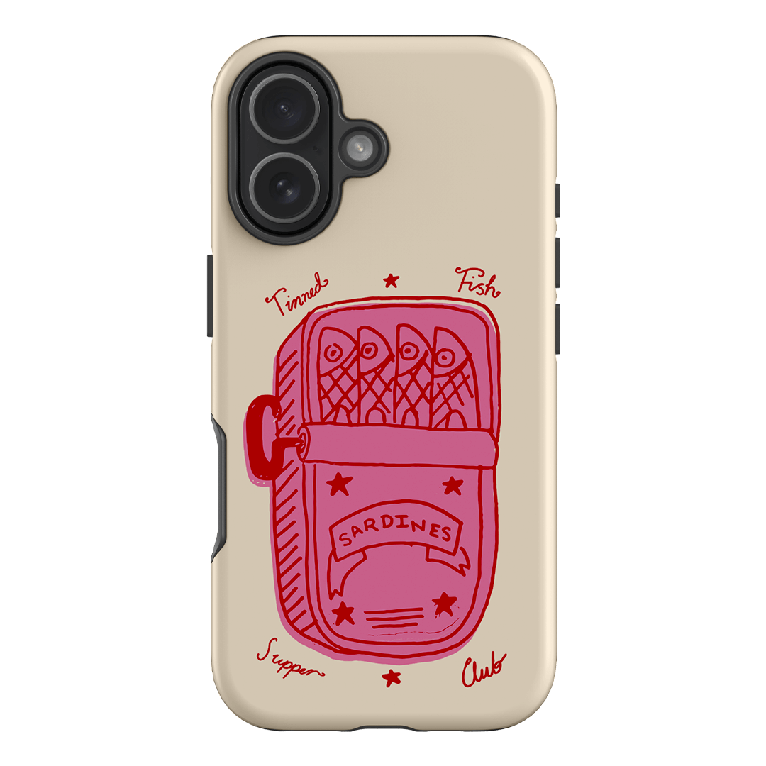 Sardine Social Red Printed Phone Cases iPhone 17 / Armoured by The Dairy - The Dairy