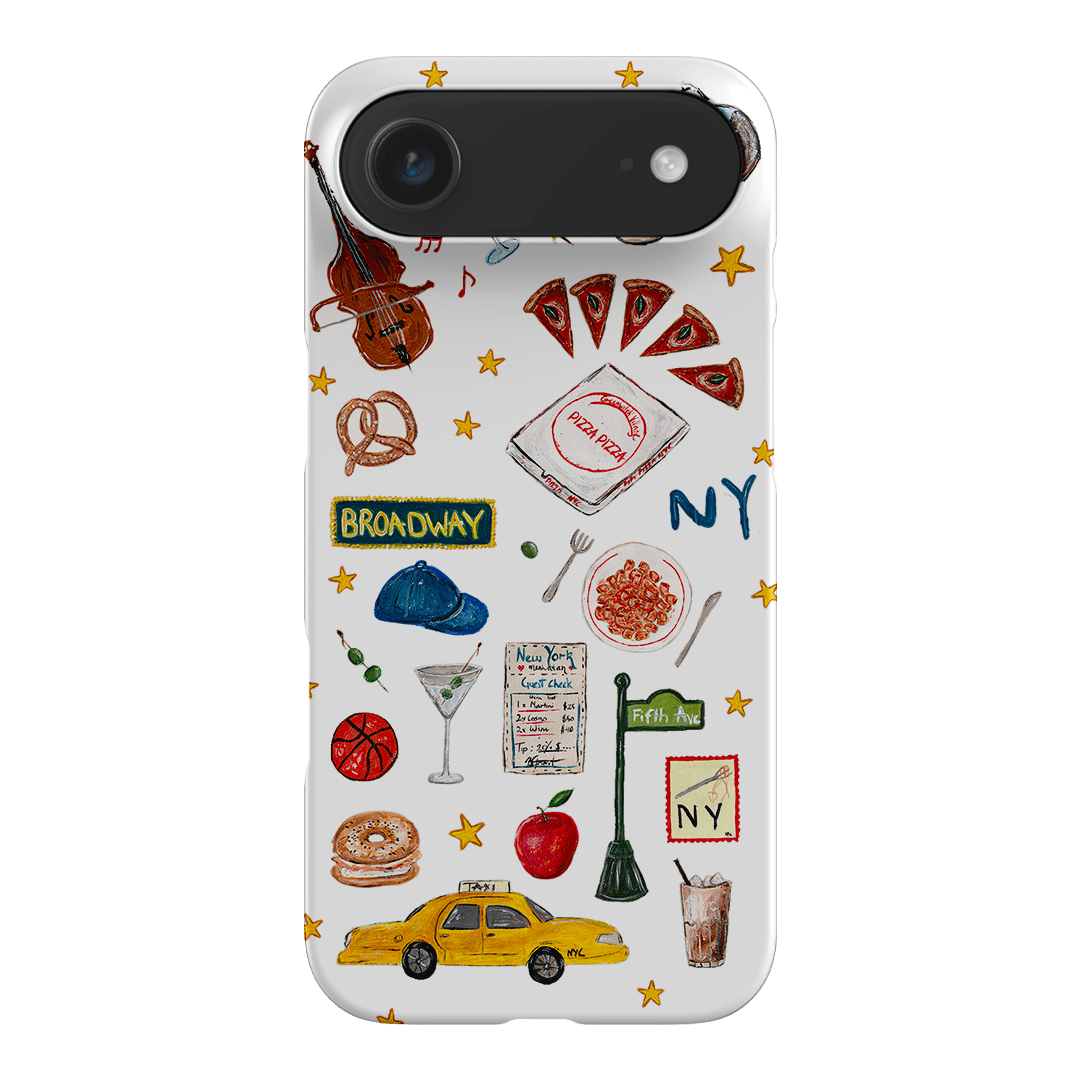NYC White Printed Phone Cases iPhone 17 Air / Snap by BG. Studio - The Dairy