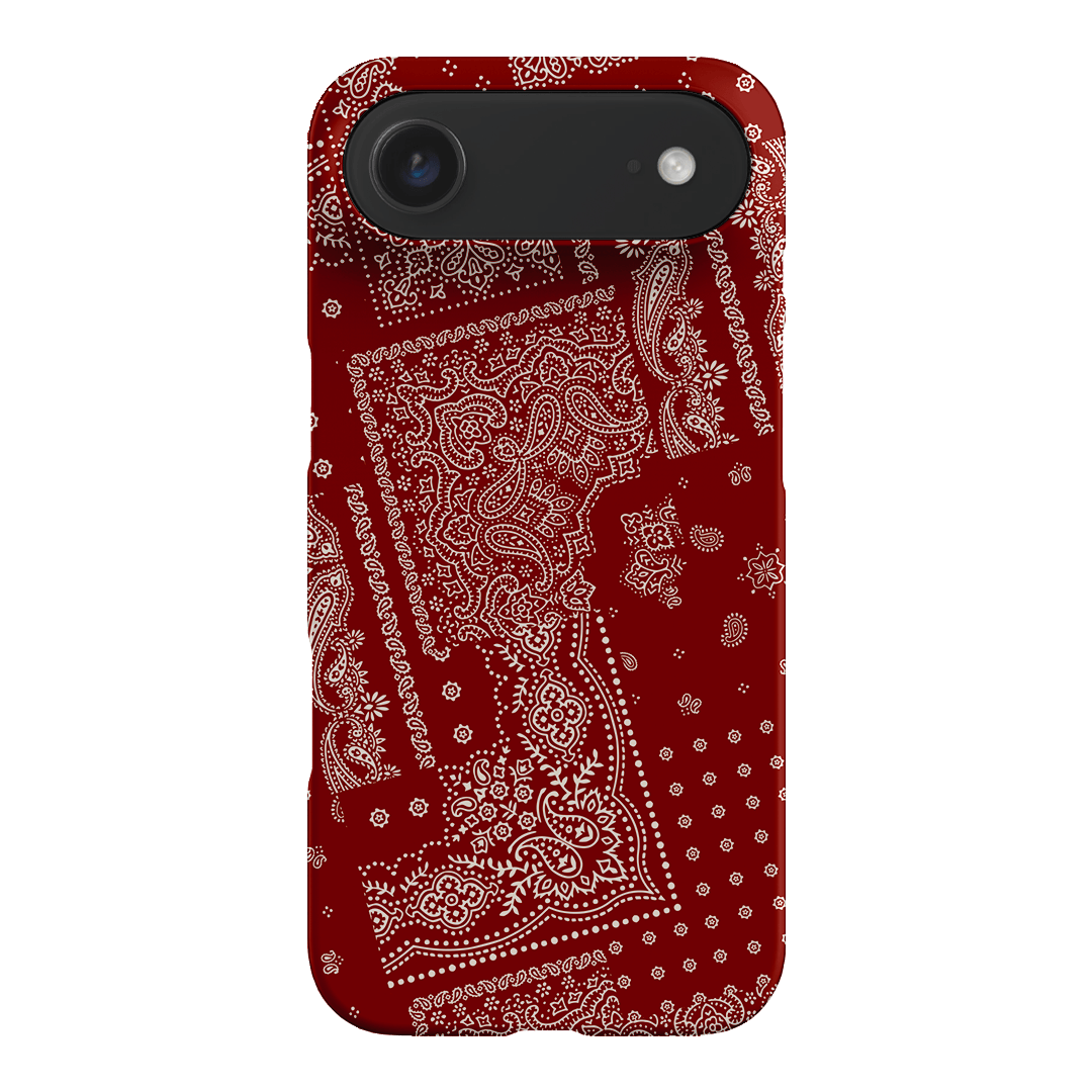 Paisley Crimson Printed Phone Cases iPhone 17 Air / Snap by The Dairy - The Dairy