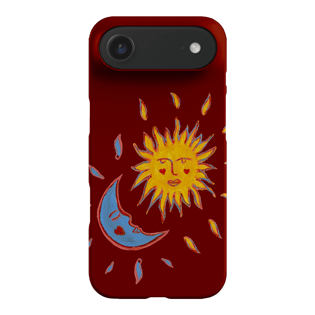 Sun & Moon Red Printed Phone Cases iPhone 17 Air / Snap by BG. Studio - The Dairy