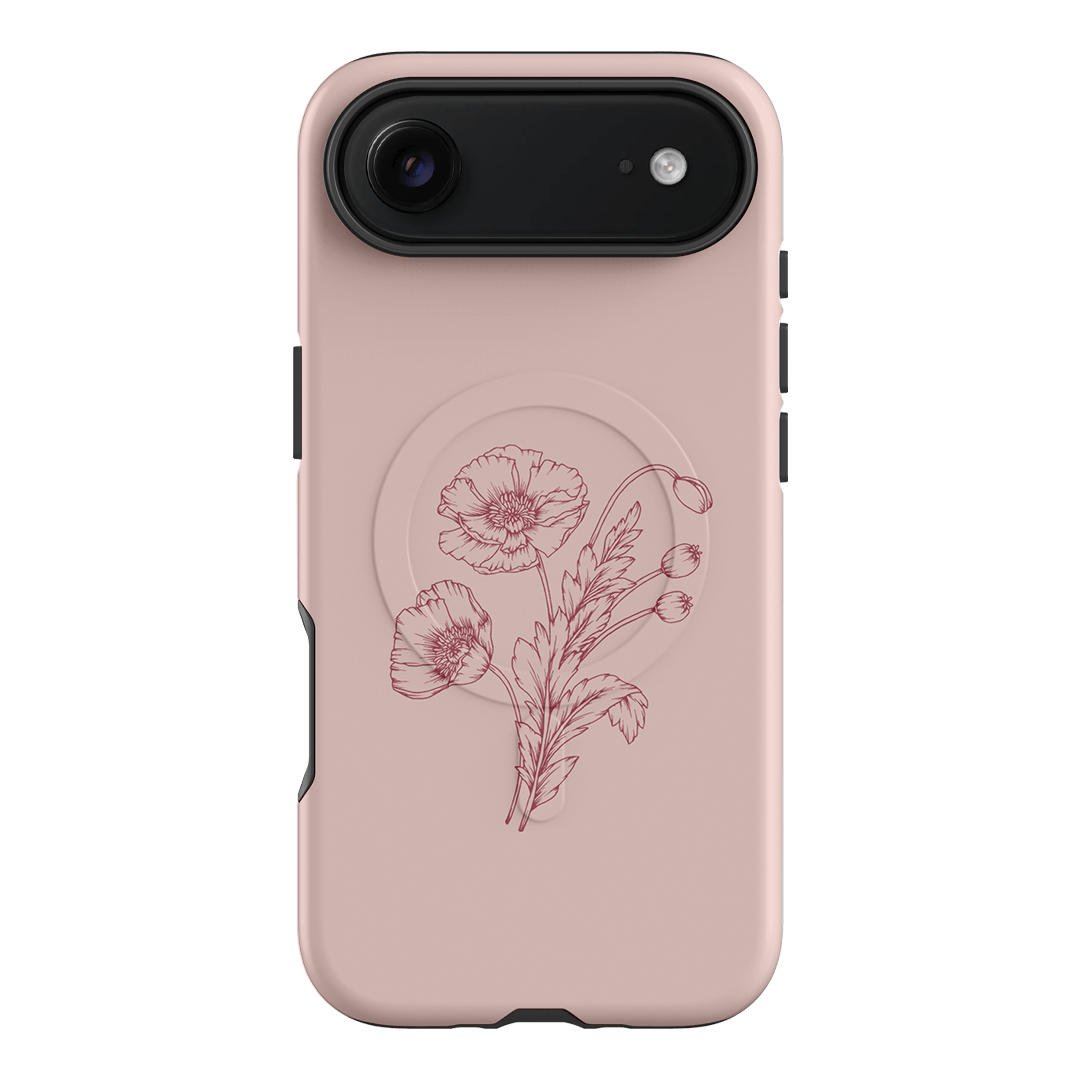 Blush Poppies Printed Phone Cases iPhone 17 Air / Armoured MagSafe by Typoflora - The Dairy