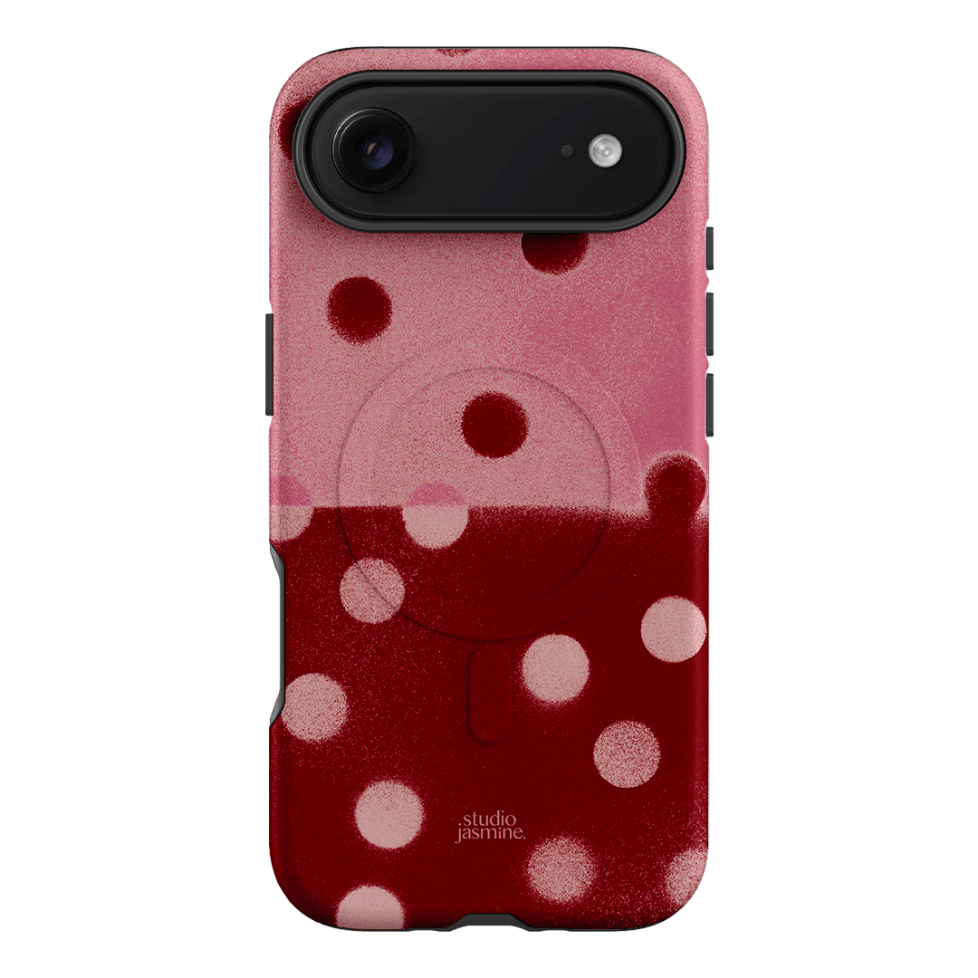 Cherry Polka Dot Printed Phone Cases iPhone 17 Air / Armoured MagSafe by Jasmine Dowling - The Dairy
