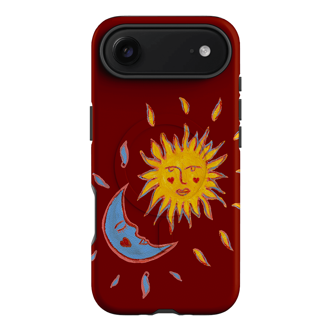 Sun & Moon Red Printed Phone Cases iPhone 17 Air / Armoured MagSafe by BG. Studio - The Dairy