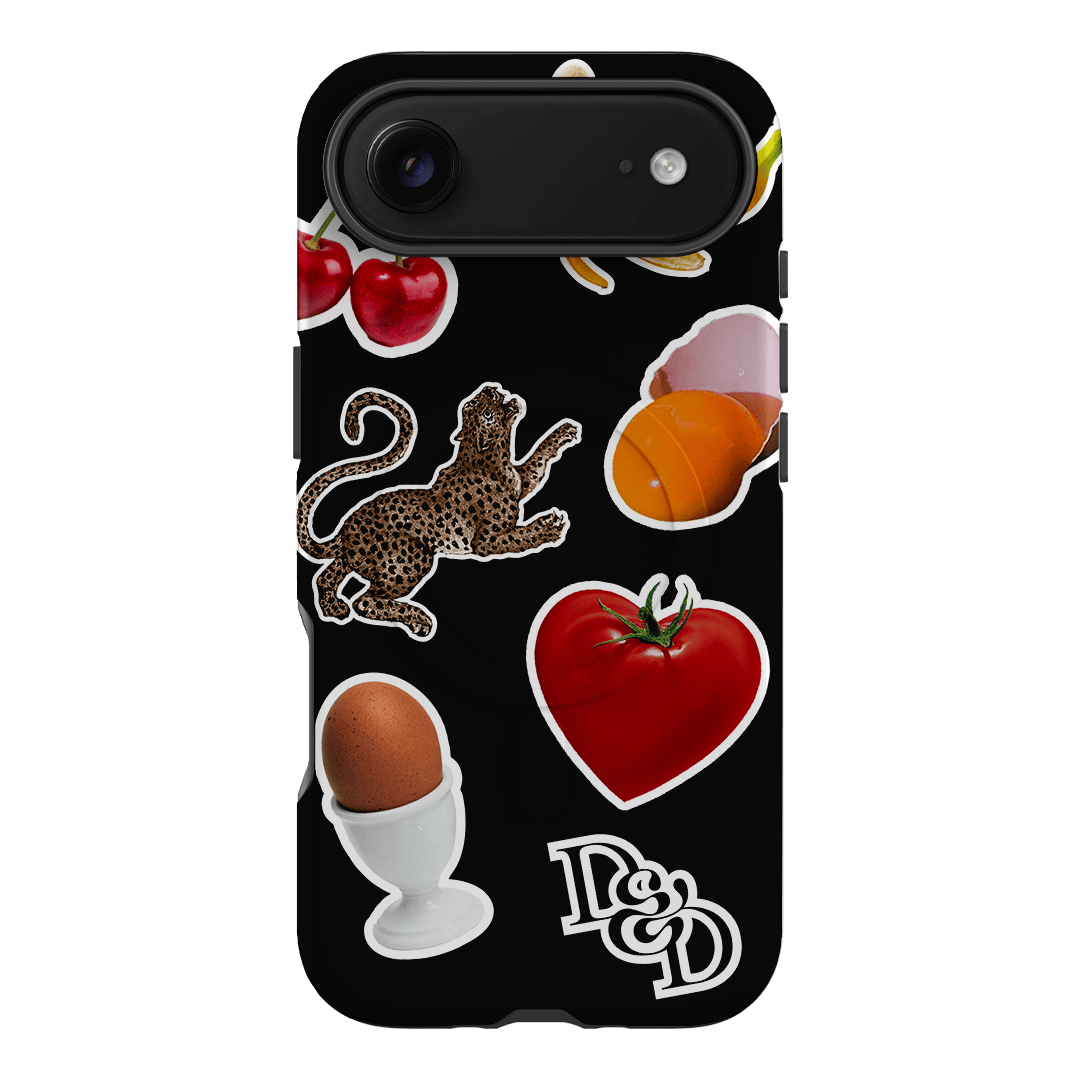 Sunday Stickers Black Printed Phone Cases by Desmond & Dempsey - The Dairy