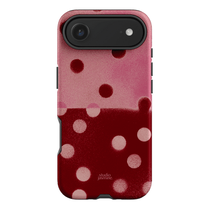 Cherry Polka Dot Printed Phone Cases iPhone 17 Air / Armoured by Jasmine Dowling - The Dairy