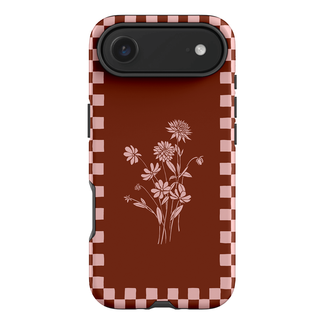 Dahlia Check Printed Phone Cases iPhone 17 Air / Armoured by Typoflora - The Dairy