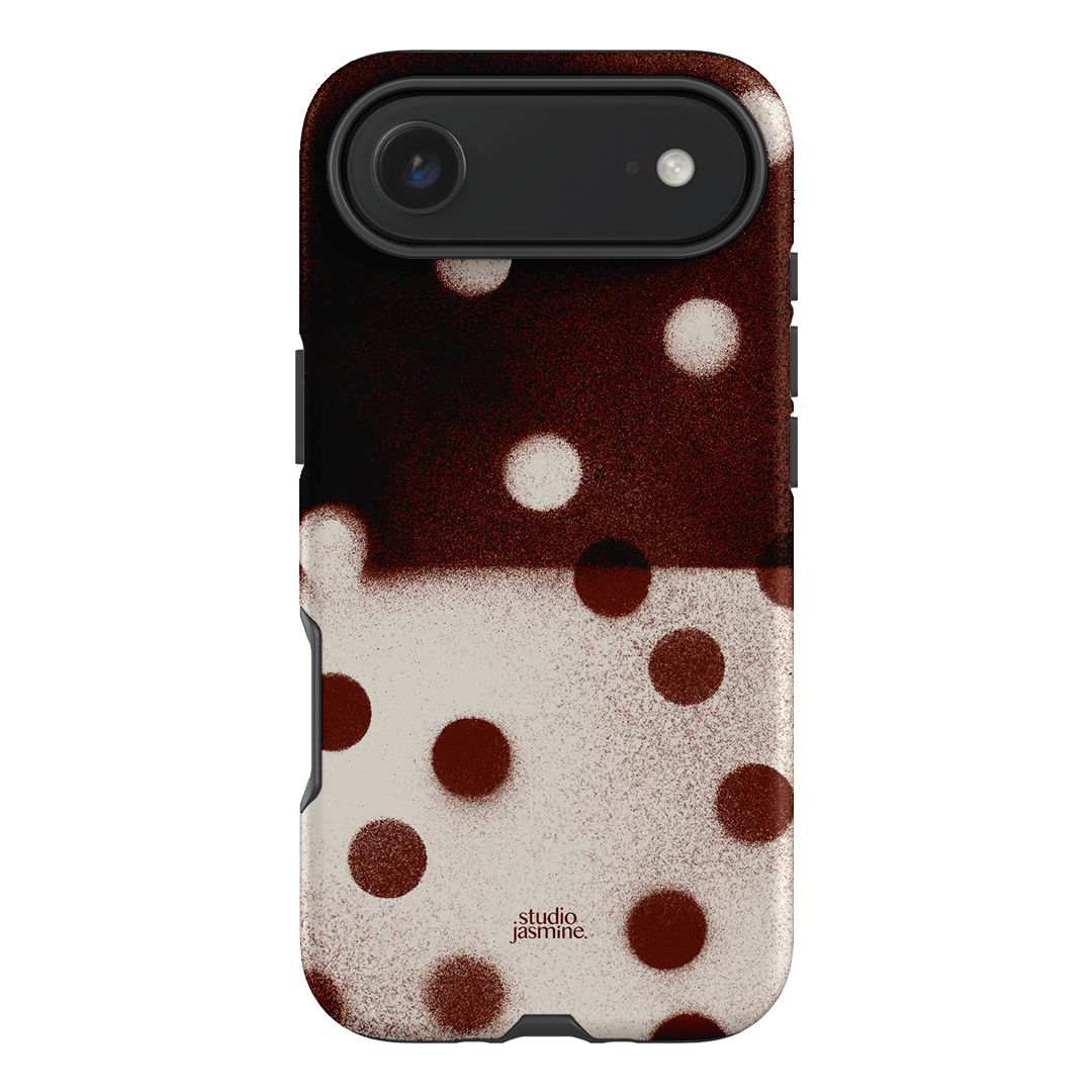Espresso Polka Dot Printed Phone Cases iPhone 17 Air / Armoured by Jasmine Dowling - The Dairy