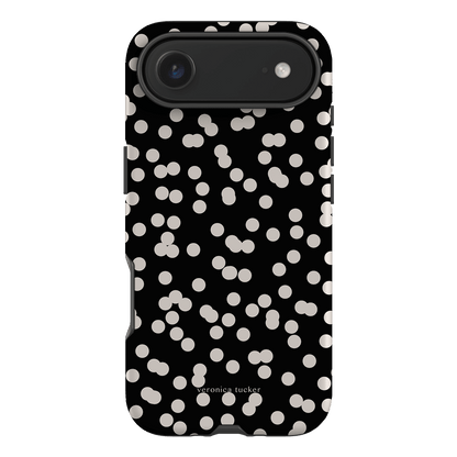 Mini Confetti Noir Printed Phone Cases iPhone 17 Air / Armoured by Veronica Tucker - The Dairy