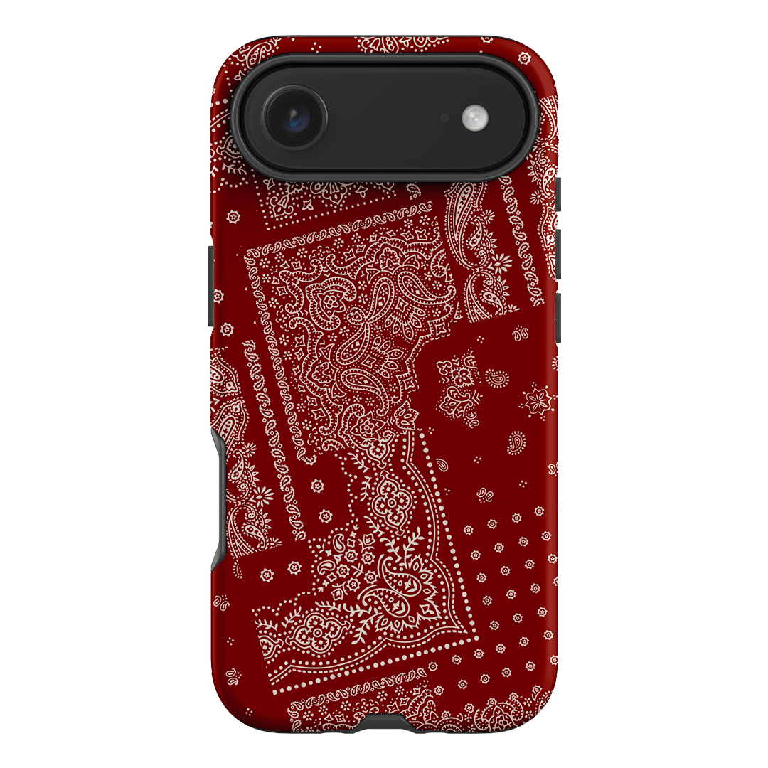 Paisley Crimson Printed Phone Cases iPhone 17 Air / Armoured by The Dairy - The Dairy