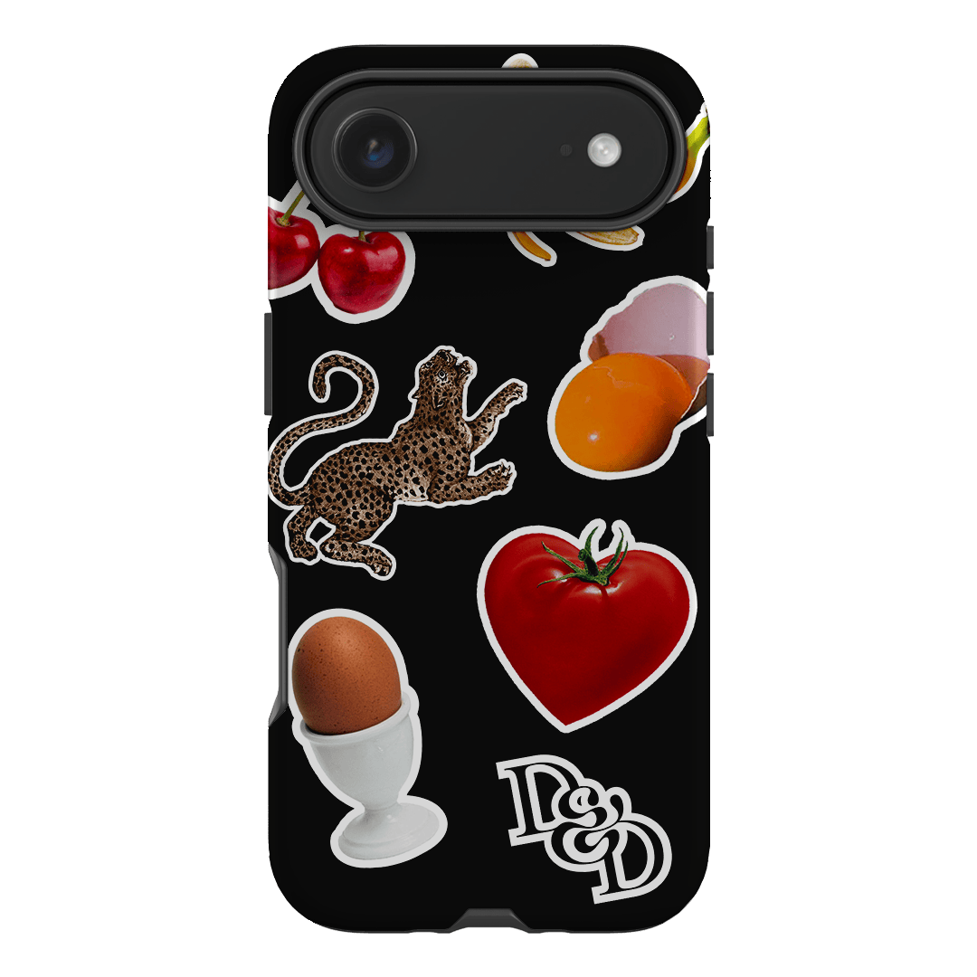 Sunday Stickers Black Printed Phone Cases by Desmond & Dempsey - The Dairy