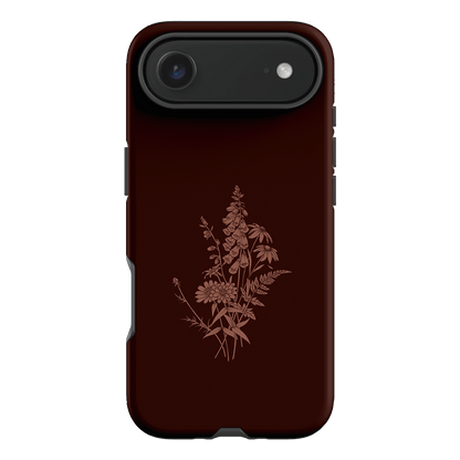 Wildflowers Mocha Printed Phone Cases iPhone 17 Air / Armoured by Typoflora - The Dairy