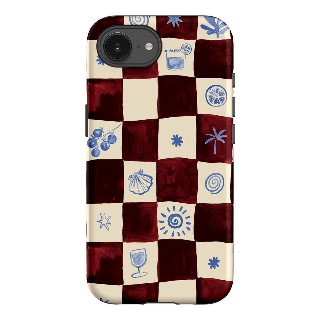 Afternoon Mezze Maroon Printed Phone Cases iPhone 17E / Armoured by Charlie Taylor - The Dairy