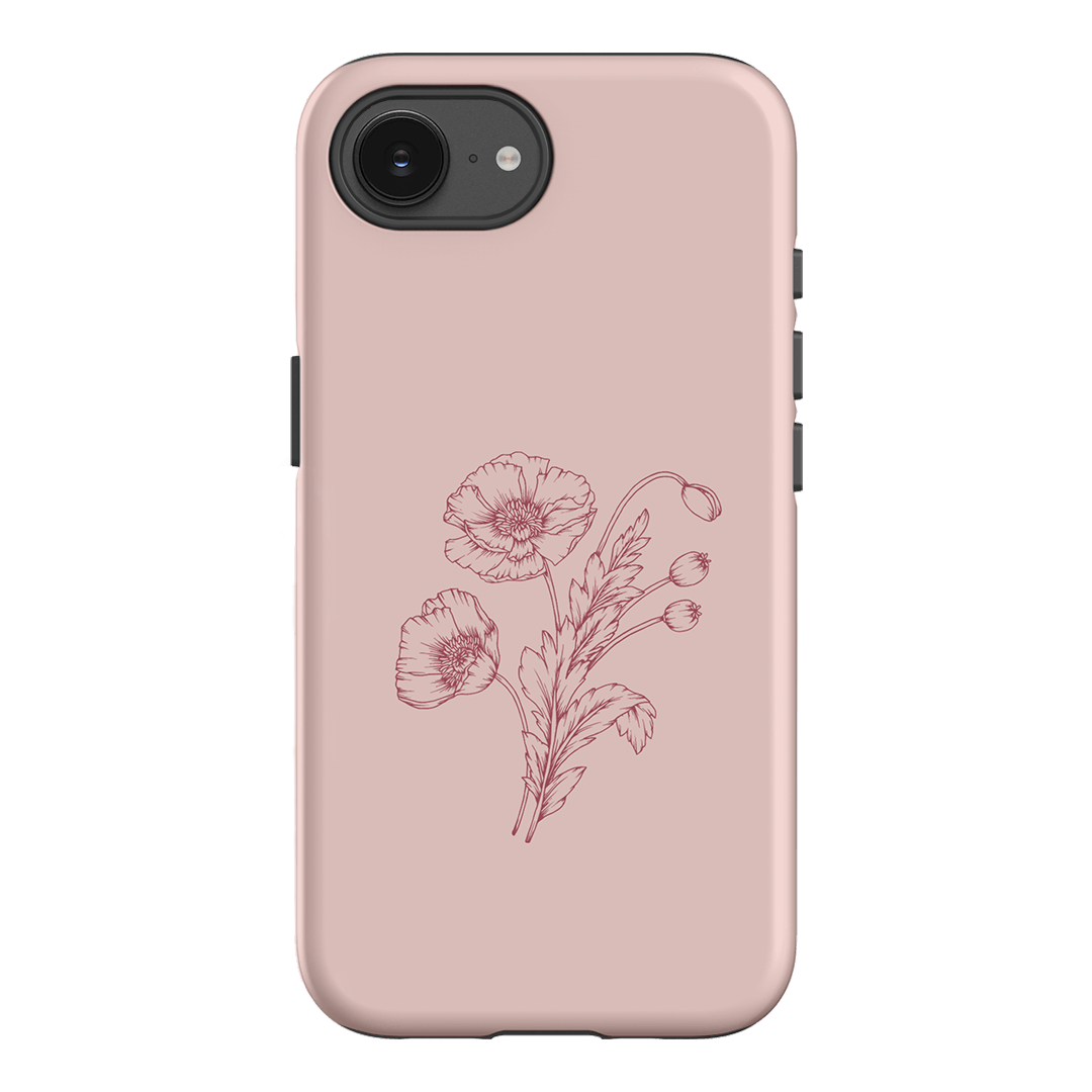 Blush Poppies Printed Phone Cases iPhone 17E / Armoured by Typoflora - The Dairy