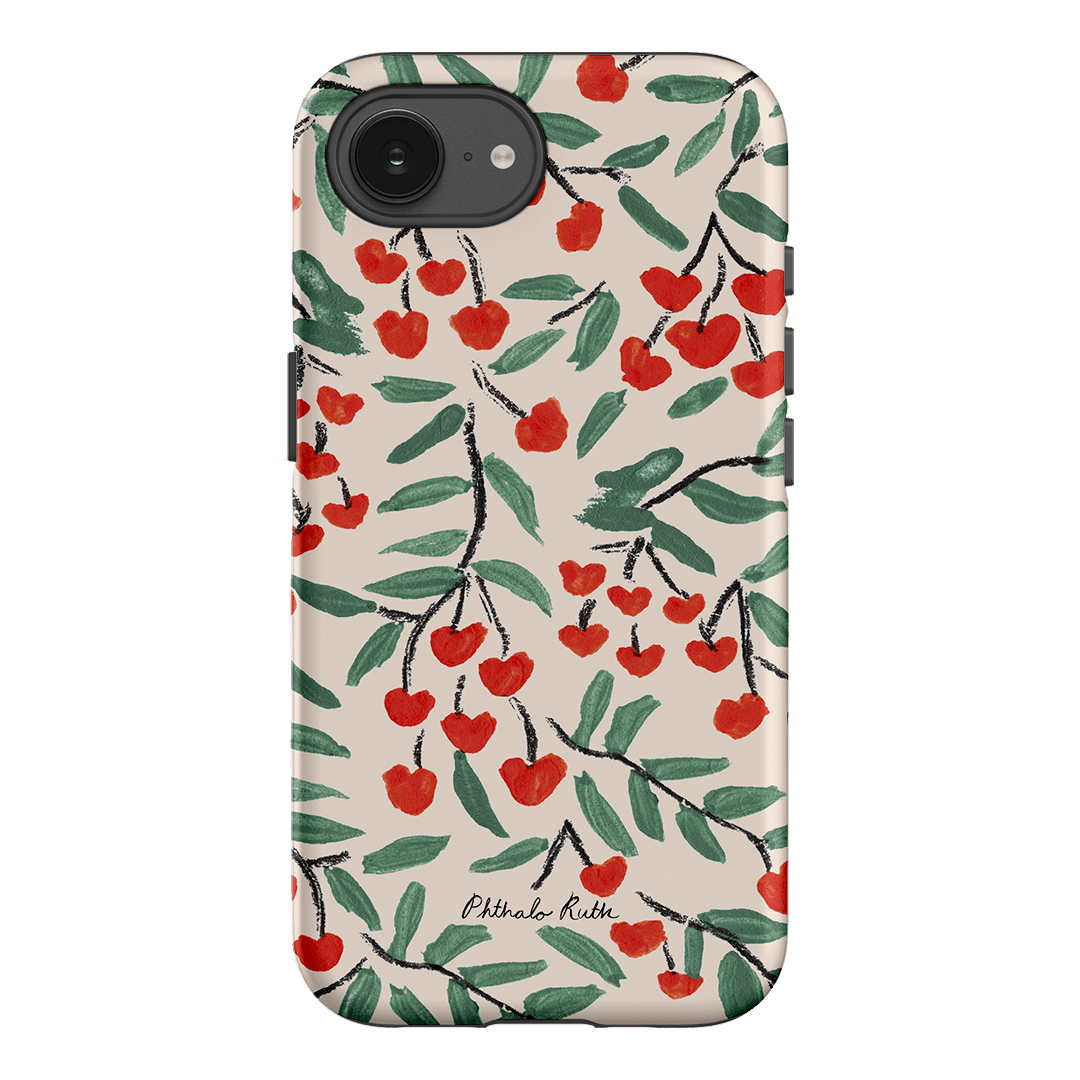 Cherry Love Printed Phone Cases iPhone 17E / Armoured by Phthalo Ruth - The Dairy