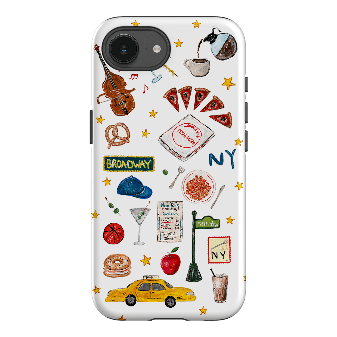 NYC White Printed Phone Cases iPhone 17E / Armoured by BG. Studio - The Dairy