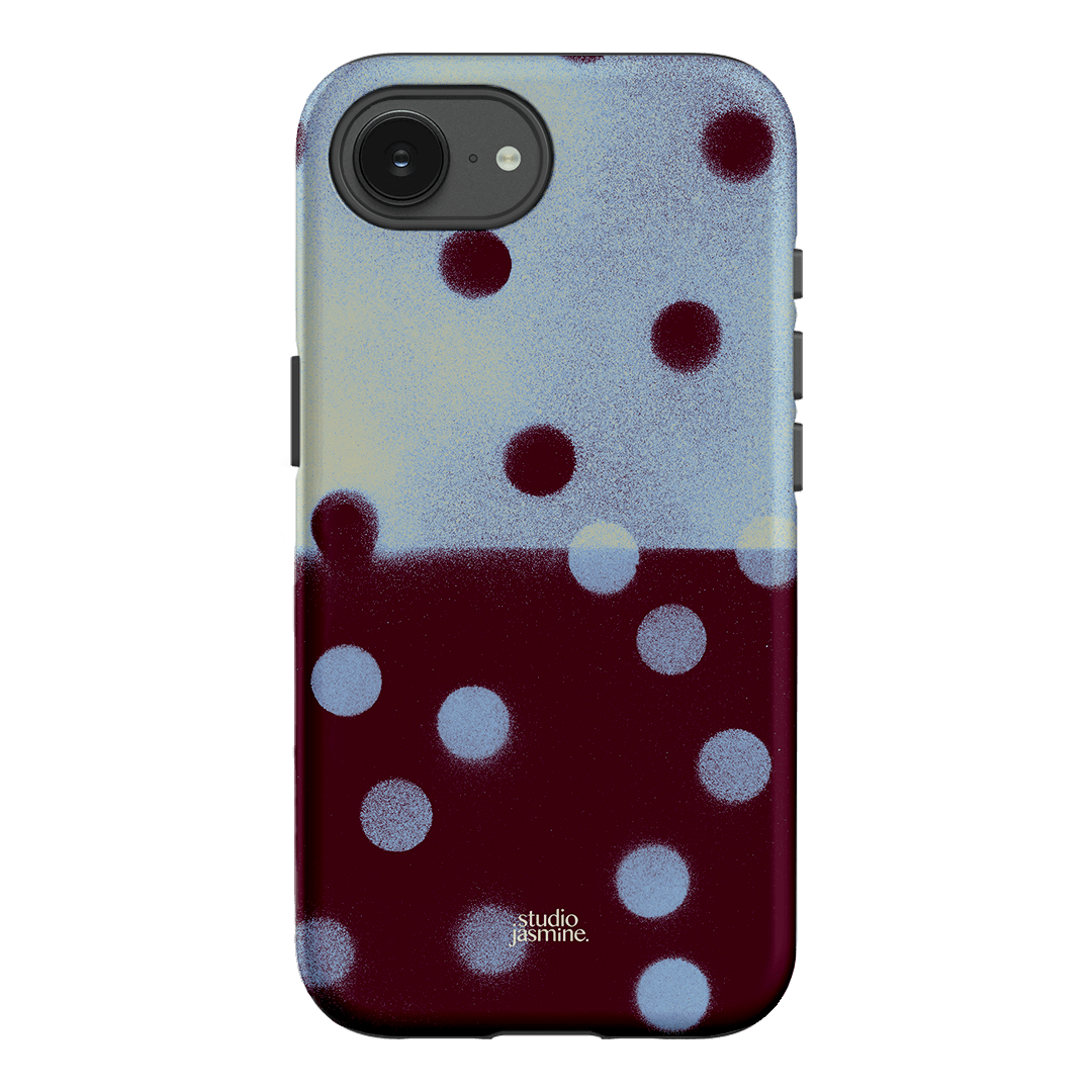 Plum Polka Dot Printed Phone Cases iPhone 17E / Armoured by Jasmine Dowling - The Dairy