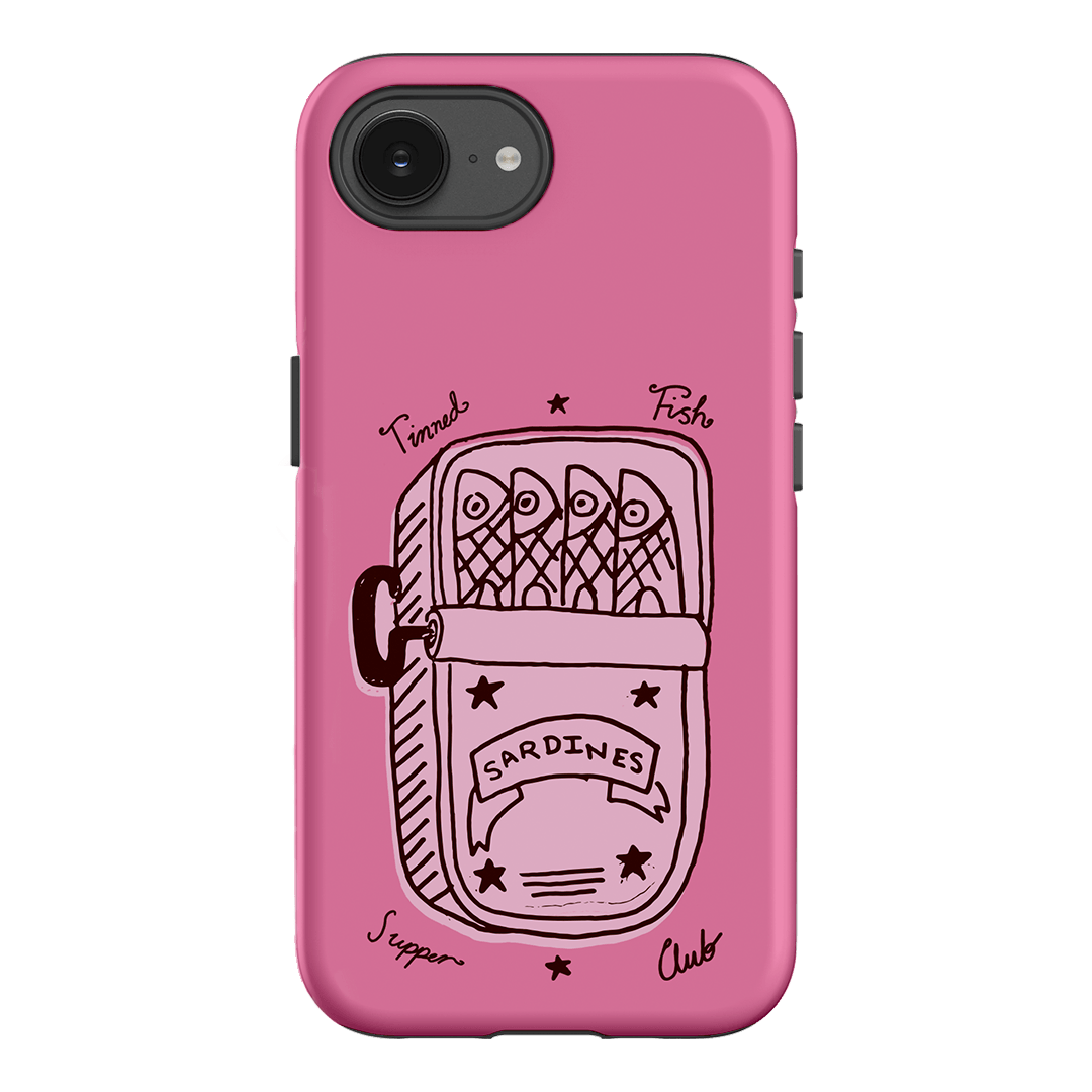 Sardine Social Pink Printed Phone Cases iPhone 17E / Armoured by The Dairy - The Dairy