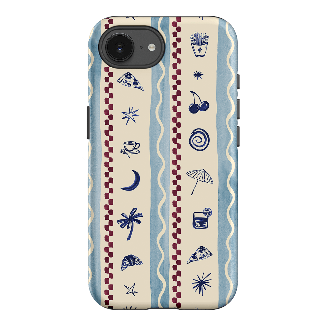 Summer Snacks Blue Printed Phone Cases iPhone 17E / Armoured by Charlie Taylor - The Dairy