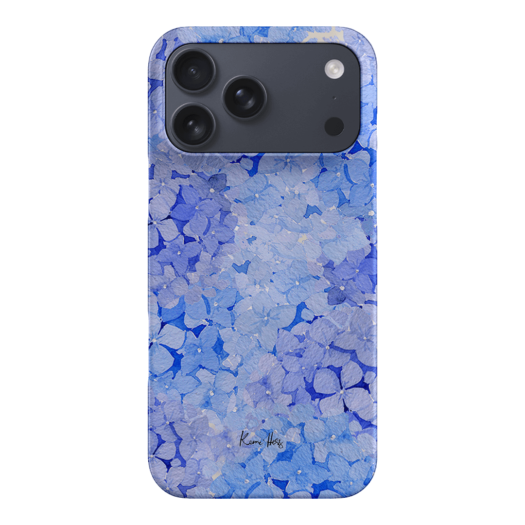 Hydrangea Blue Printed Phone Cases iPhone 17 Pro Max / Snap by Kerrie Hess - The Dairy