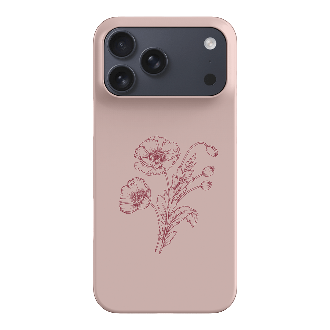 Blush Poppies Printed Phone Cases iPhone 17 Pro Max / Snap by Typoflora - The Dairy