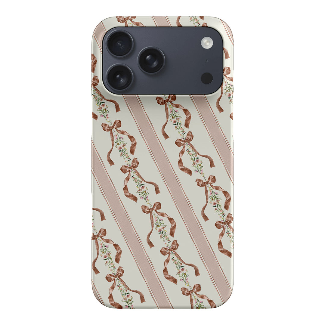 Bow Stripe Printed Phone Cases iPhone 17 Pro Max / Snap by Veronica Tucker - The Dairy