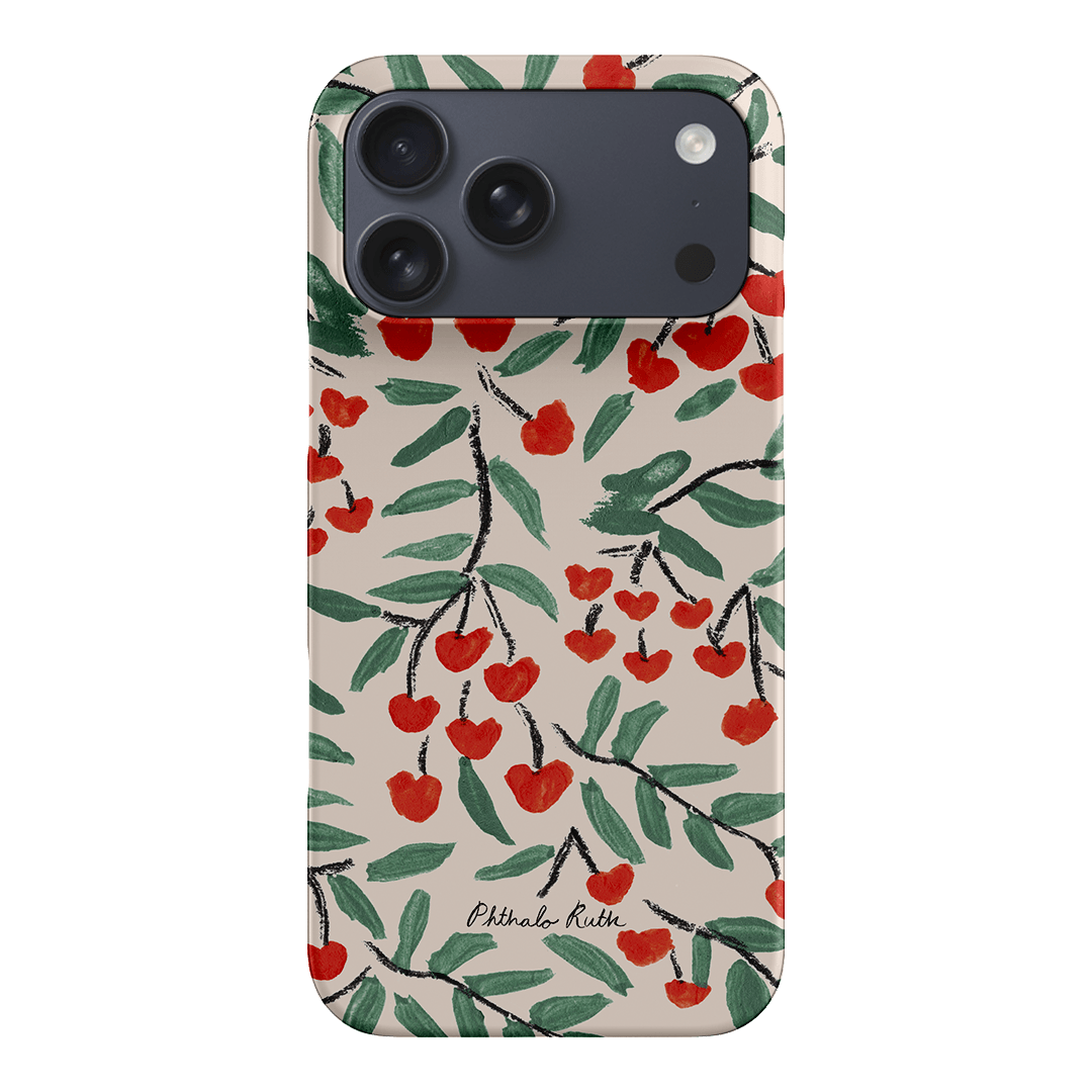 Cherry Love Printed Phone Cases iPhone 17 Pro Max / Snap by Phthalo Ruth - The Dairy