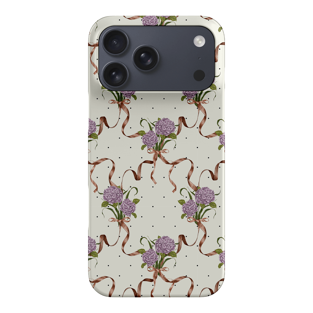 Hydrangea Ribbon Printed Phone Cases iPhone 17 Pro Max / Snap by Veronica Tucker - The Dairy