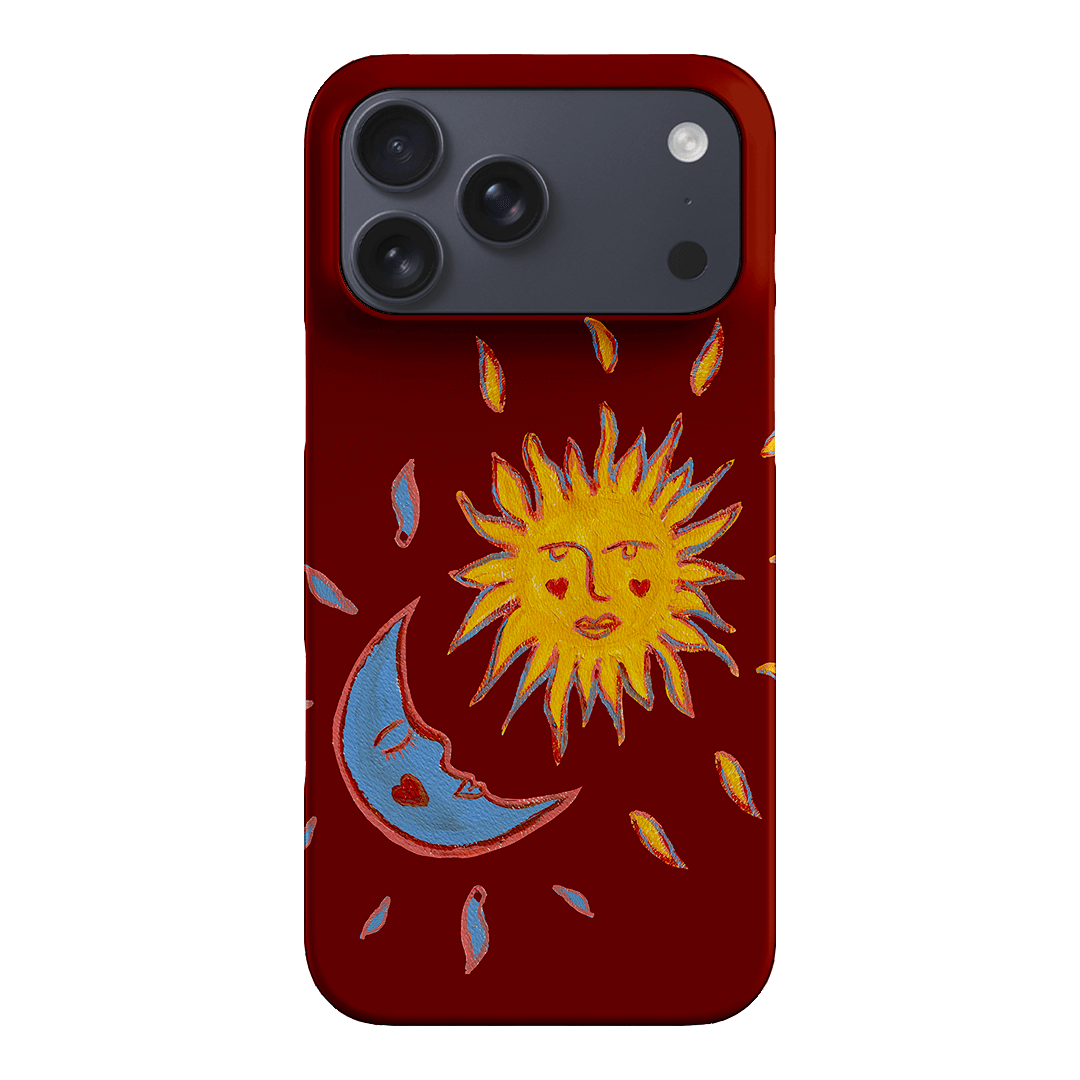 Sun & Moon Red Printed Phone Cases iPhone 17 Pro Max / Snap by BG. Studio - The Dairy