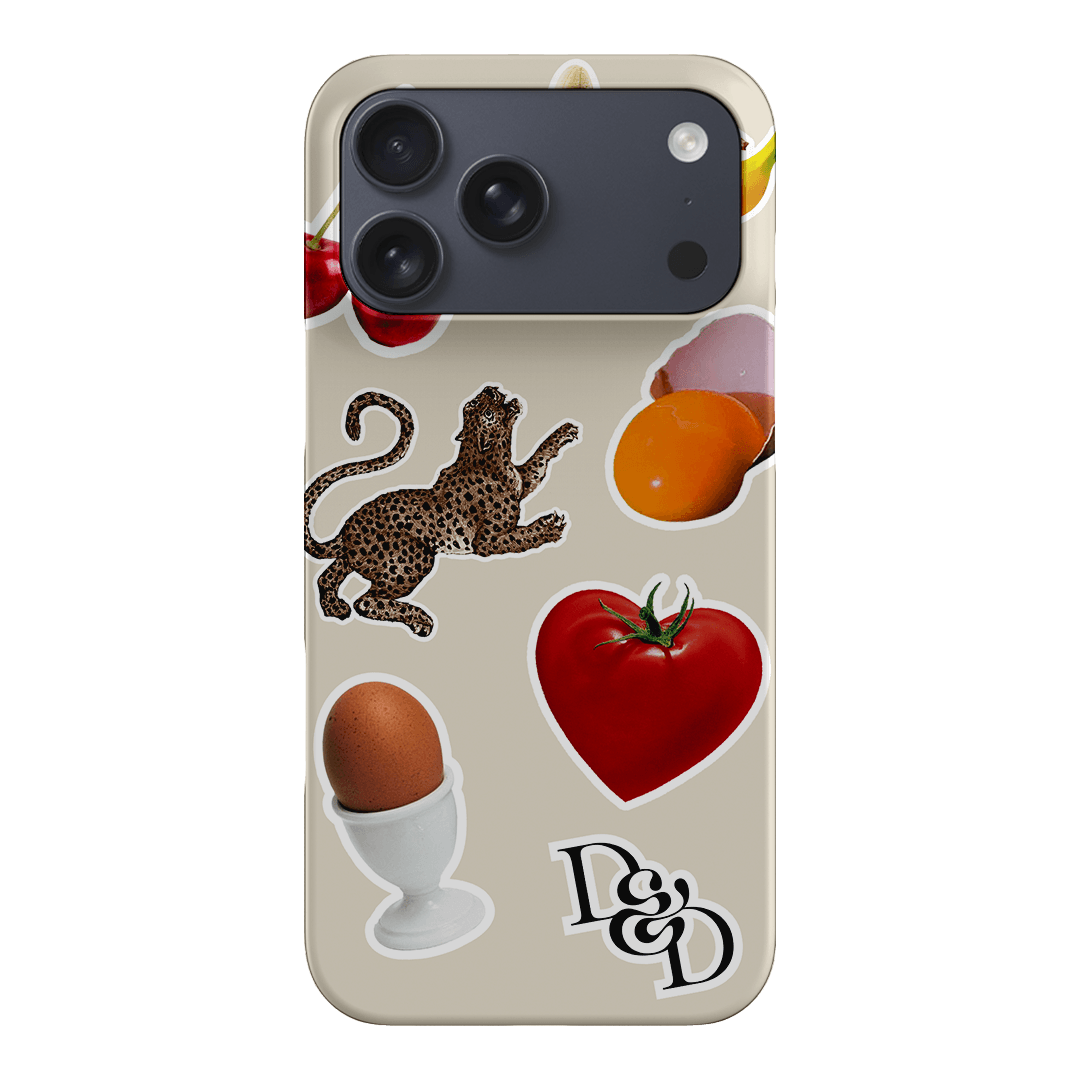 Sunday Stickers Cream Printed Phone Cases iPhone 17 Pro Max / Snap by Desmond & Dempsey - The Dairy