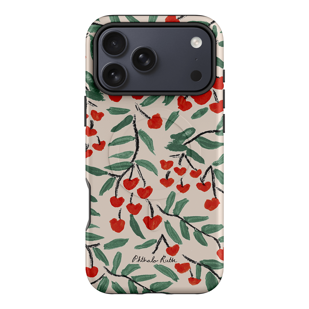 Cherry Love Printed Phone Cases iPhone 17 Pro Max / Armoured MagSafe by Phthalo Ruth - The Dairy