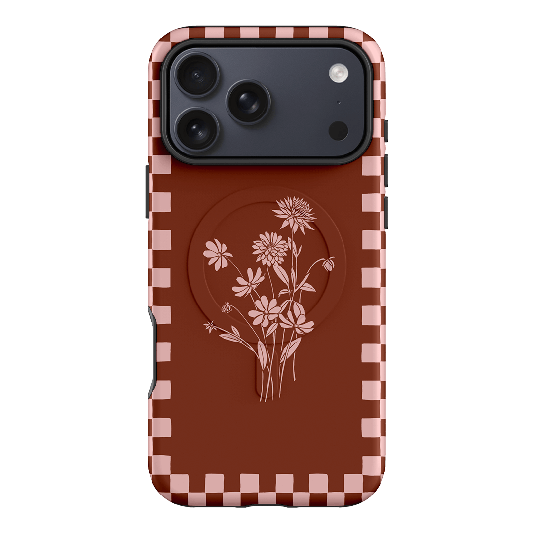 Dahlia Check Printed Phone Cases iPhone 17 Pro Max / Armoured MagSafe by Typoflora - The Dairy