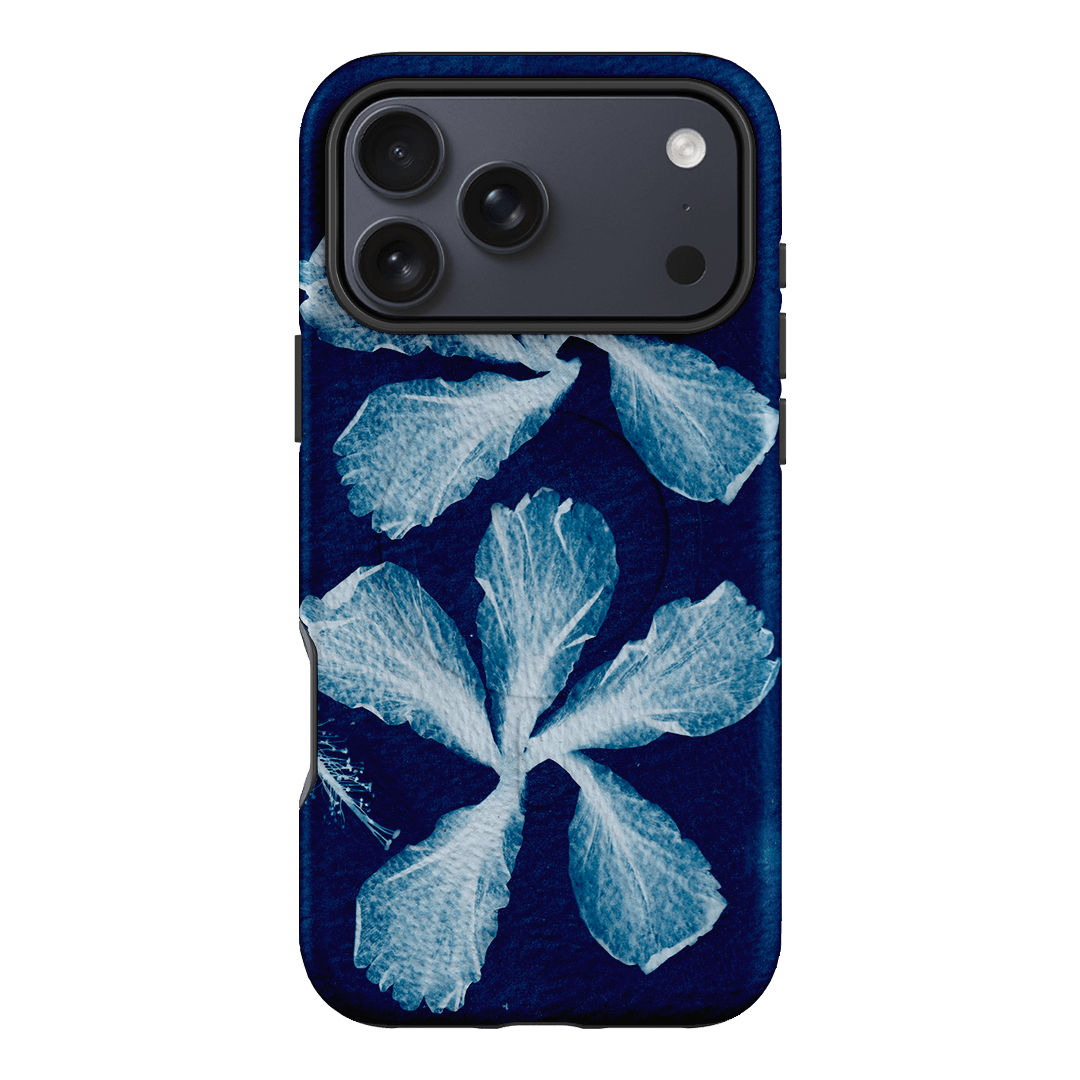 Hibiscus Cyanotype Printed Phone Cases iPhone 17 Pro Max / Armoured MagSafe by Sally Hungerford - The Dairy