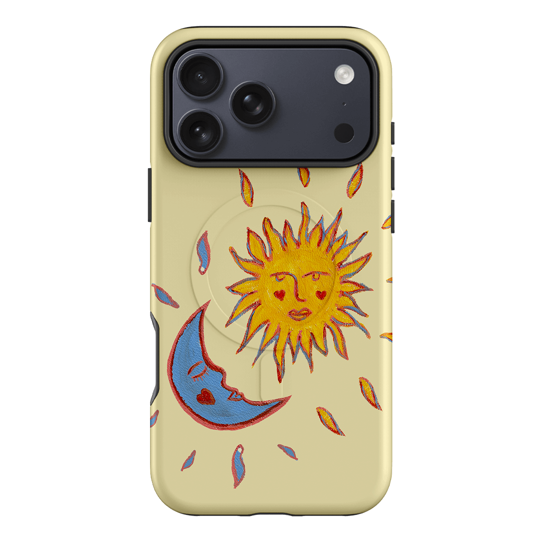 Sun & Moon Yellow Printed Phone Cases iPhone 17 Pro Max / Armoured MagSafe by BG. Studio - The Dairy