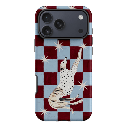 Check Greyhound Blue Printed Phone Cases iPhone 17 Pro Max / Armoured by Lisa Hu - The Dairy