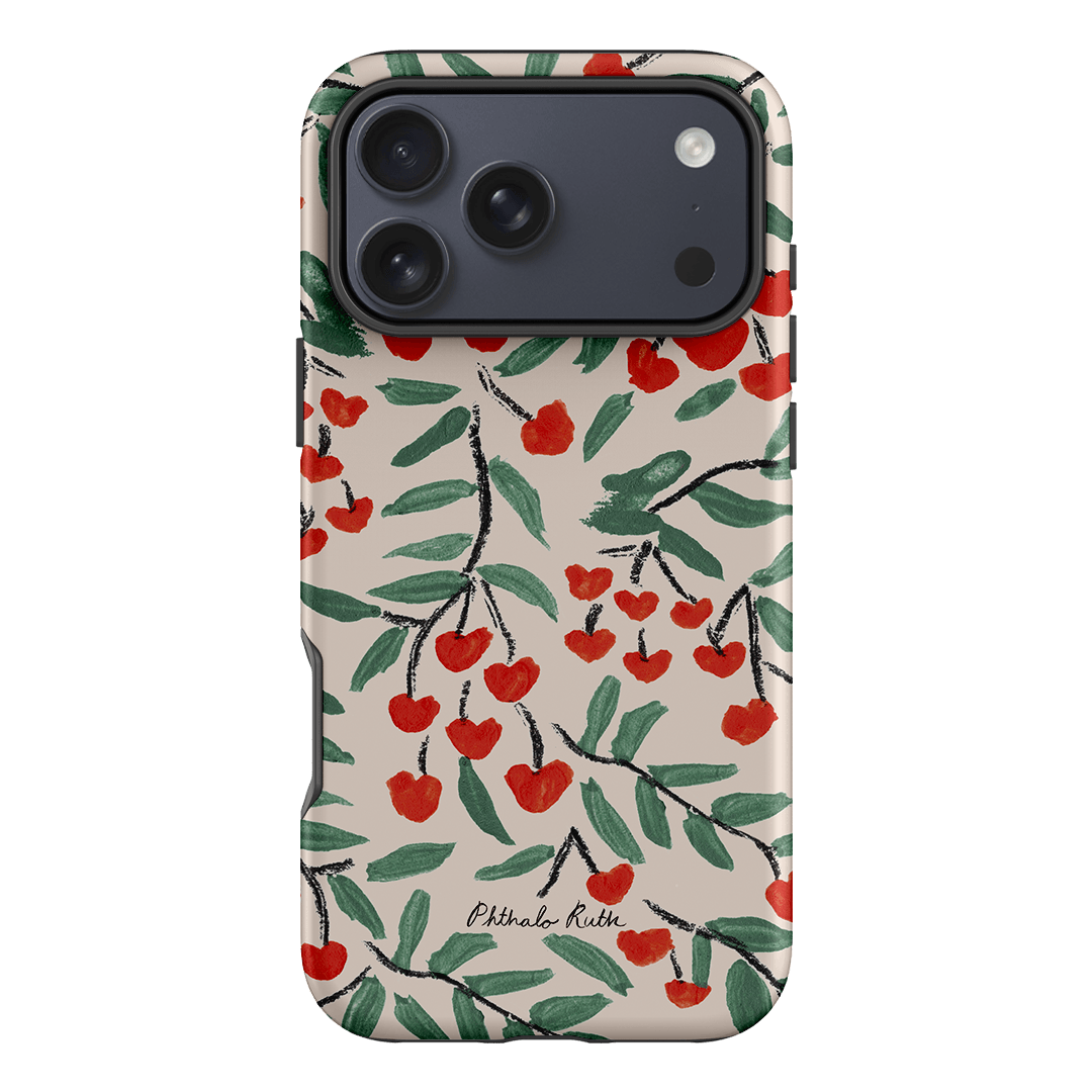 Cherry Love Printed Phone Cases iPhone 17 Pro Max / Armoured by Phthalo Ruth - The Dairy