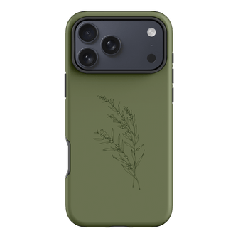 Khaki Wattle Printed Phone Cases iPhone 17 Pro Max / Armoured by Typoflora - The Dairy