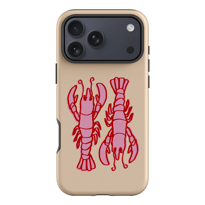 Lobster Love Peach Printed Phone Cases iPhone 17 Pro Max / Armoured by The Dairy - The Dairy