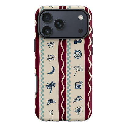 Summer Snacks Burgundy Printed Phone Cases iPhone 17 Pro Max / Armoured by Charlie Taylor - The Dairy