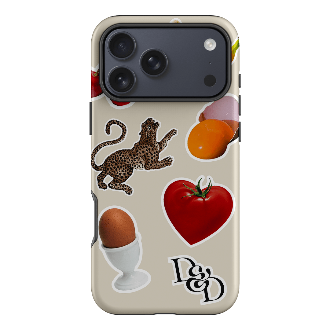 Sunday Stickers Cream Printed Phone Cases iPhone 17 Pro Max / Armoured by Desmond & Dempsey - The Dairy