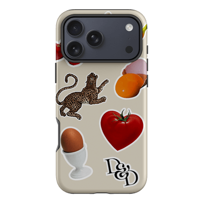 Sunday Stickers Cream Printed Phone Cases iPhone 17 Pro Max / Armoured by Desmond & Dempsey - The Dairy
