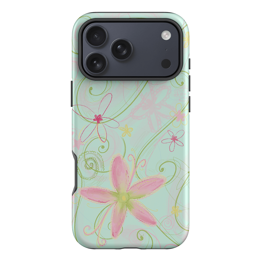 Swirl Blue Printed Phone Cases iPhone 17 Pro Max / Armoured by Kayla Carr - The Dairy
