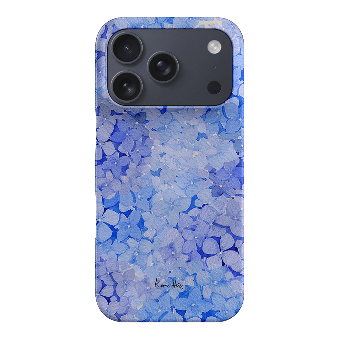 Hydrangea Blue Printed Phone Cases iPhone 17 Pro / Snap by Kerrie Hess - The Dairy